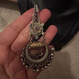 Fusion Piece in Elegant Silver and Gold Dangle Earrings